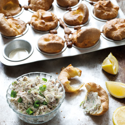 Smoked mackerel pate with baby yorkshire puddings