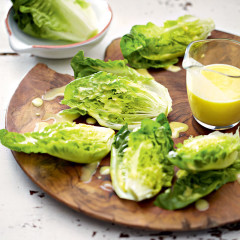 Baby lettuce with whisked dressing