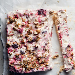 Easy yoghurt-and-berry ice-cream tart