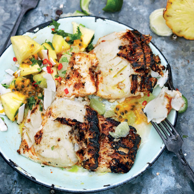 Brined-hake-with-tangy-pineapple-and-coconut-salsa