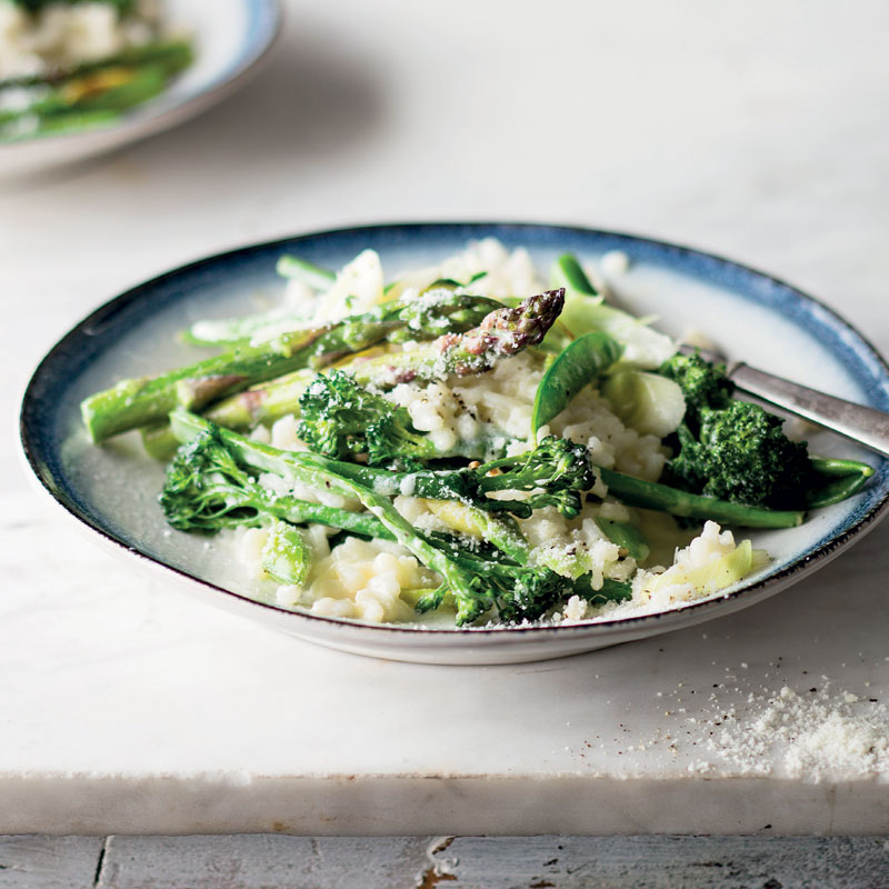Risotto with mixed greens and Parmesan Woolworths TASTE