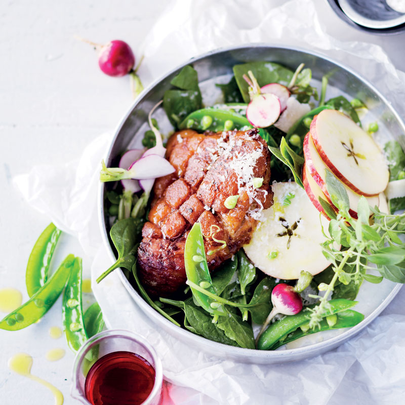 Warm gammon and crunchy apple salad Woolworths TASTE