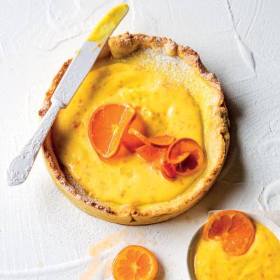 Baked maas tart with citrus curd