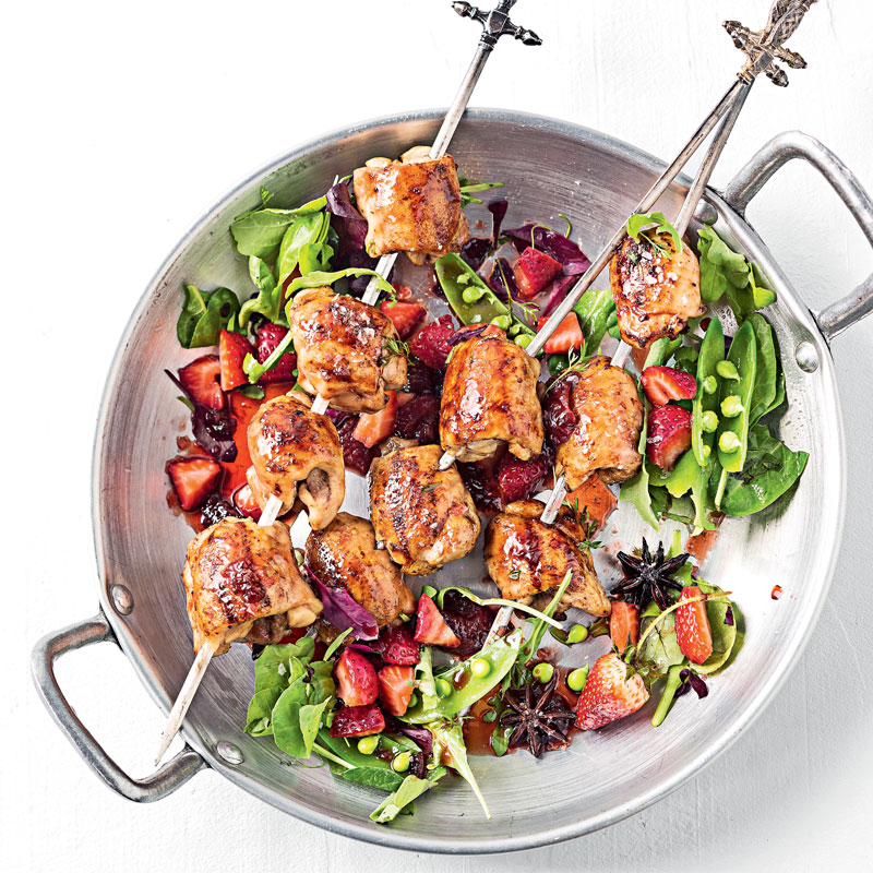 Chargrilled chicken skewers recipe | Woolworths TASTE