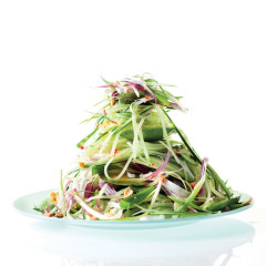Cucumber salad with fat-free Asian dressing