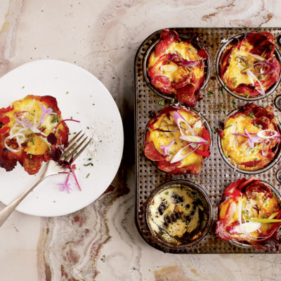 Bacon, egg and cheese tartlets