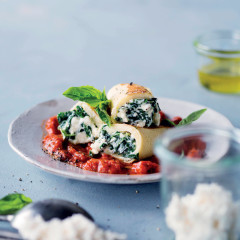 Ricotta-and-spinach cheat’s cannelloni