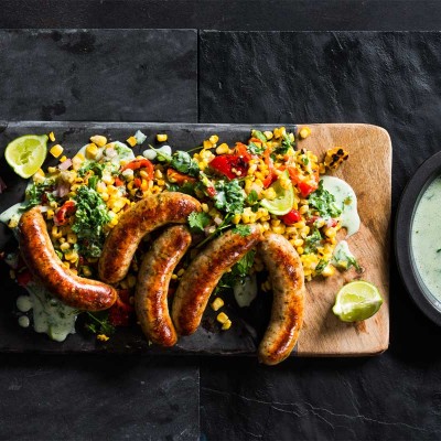 Mexican corn-and-sausage salad