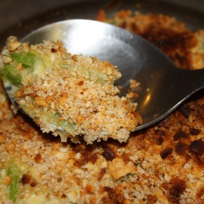 Celery and cheese gratin