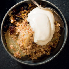 Pear-and-pecan crumble
