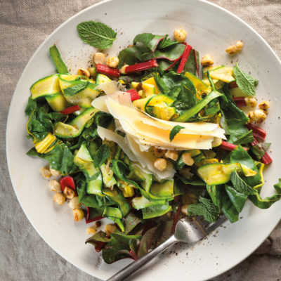 baby-marrow-ribbon-salad-with-hazelnuts-mint-and-spinach
