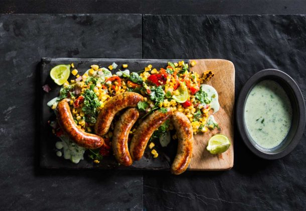 Mexican corn-and-sausage salad recipe