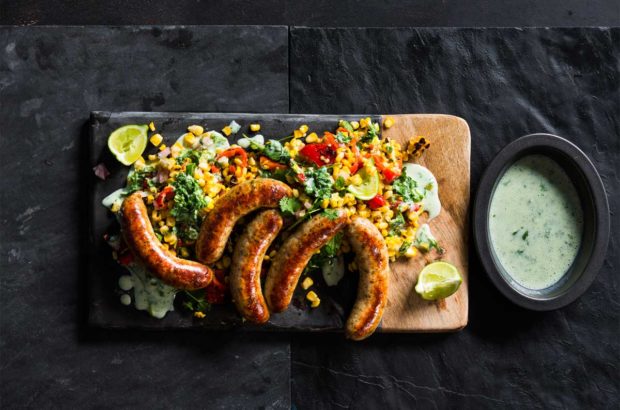 Mexican corn-and-sausage salad recipe