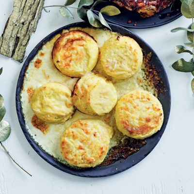 Twice-baked cheese soufflés