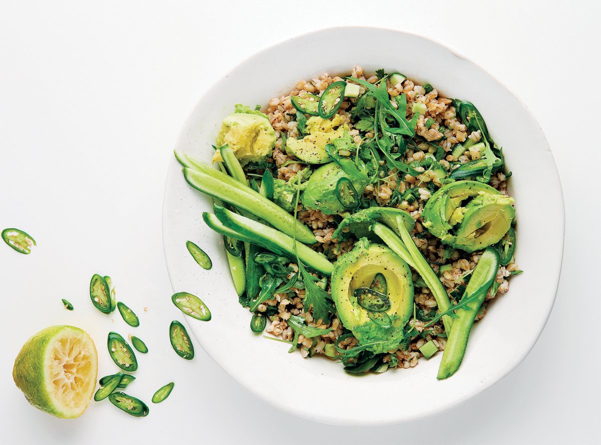 Pearl barley “tabbouleh” with green chilli, lime and celery vinaigrette recipe