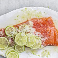 Apple juice-and-lime-cured trout