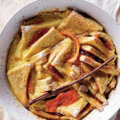 Citrusy bread-and-butter pudding