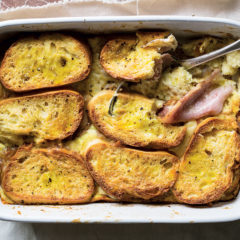 Ham-and-cheese sandwich pudding