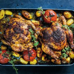 Tomato-and-tuscan chicken tray roast