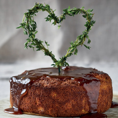 Gingery butternut cake with coconut-butterscotch drizzle