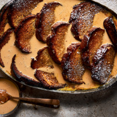 Banana bread-and-butter pudding with easy salted caramel sauce