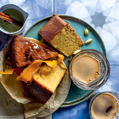 Middle-Eastern orange cake with spiced syrup