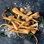Crispy parsnips with maple syrup recipe