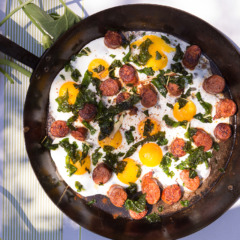 Chorizo-and-egg hot pan