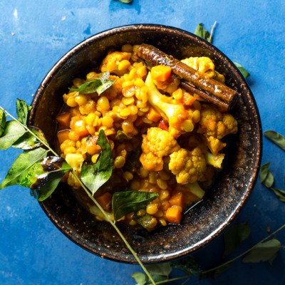 Dhal-and-cauliflower curry