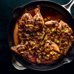 Indian chicken roasted in atchar