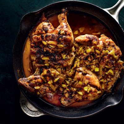 Indian chicken roasted in atchar