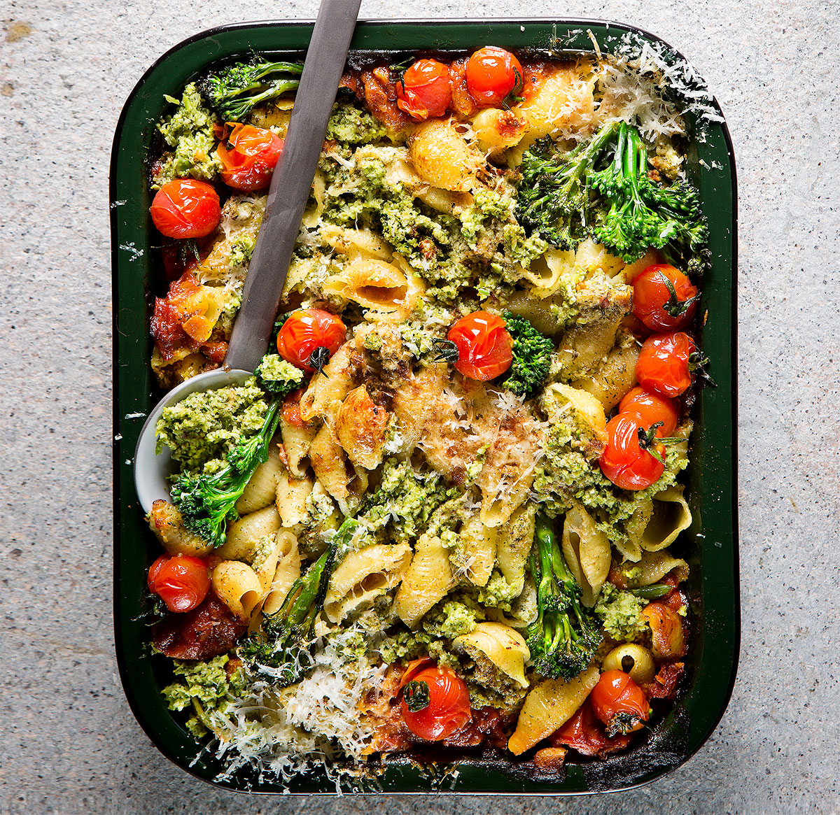 Tenderstem Broccoli-and-ricotta pasta bake recipe