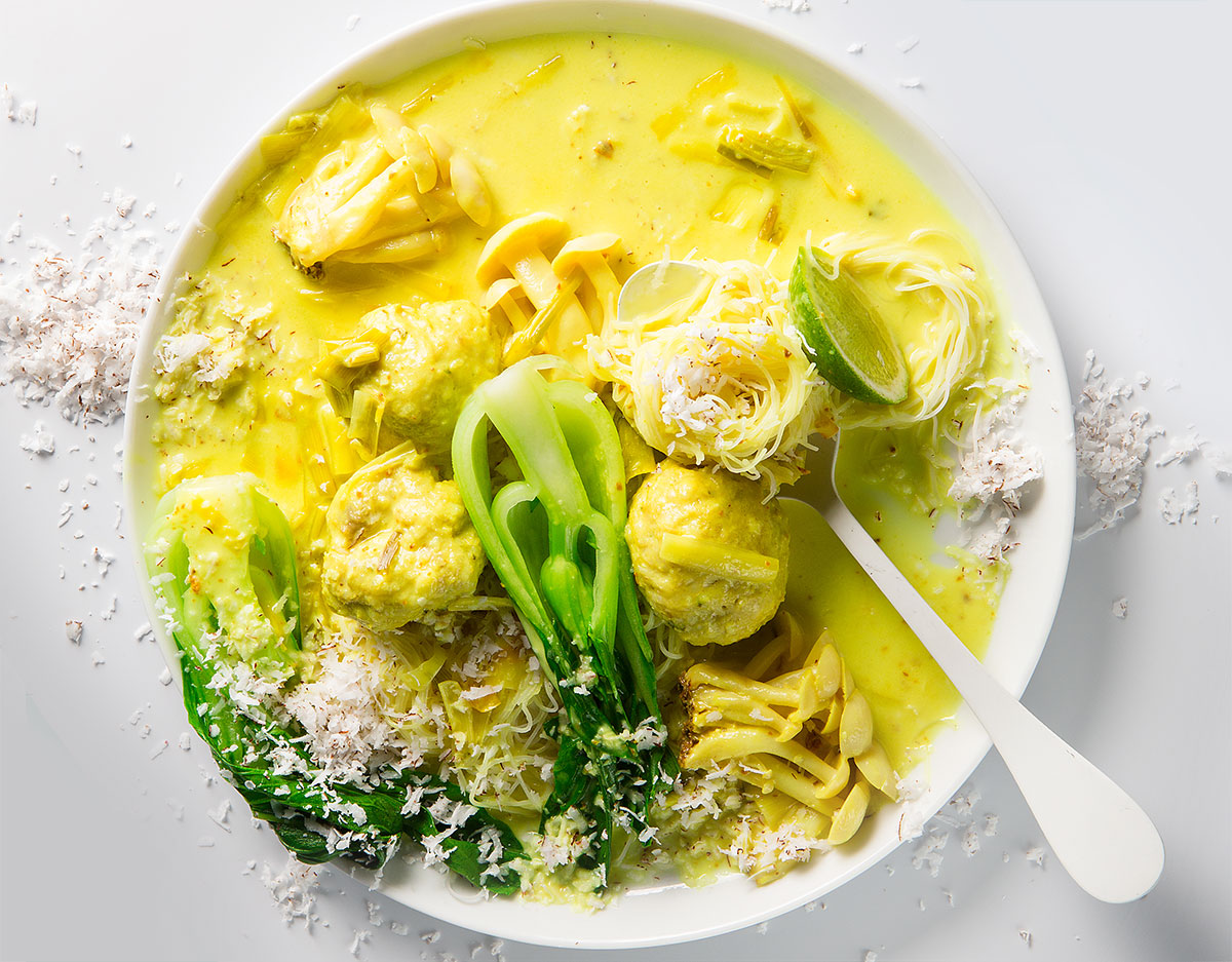 meat-free meals: Turmeric-and-coconut broth recipe
