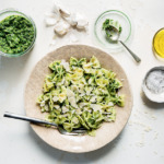 Frugal-Isa broccoli and pesto pasta salad