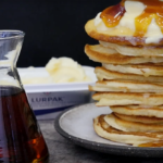 Pancakes with Lurpak butter and syrup