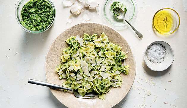 Frugal-ish broccoli-and-basil pesto pasta salad recipe