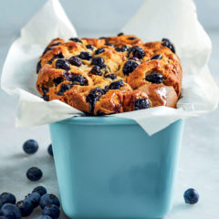 Peanut butter-and-blueberry loaf