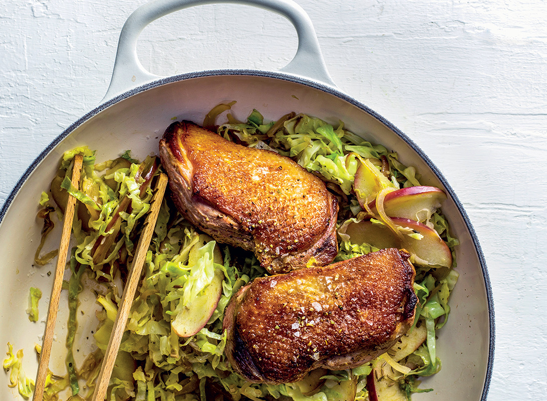 Braised cabbage with apple and duck | Woolworths TASTE