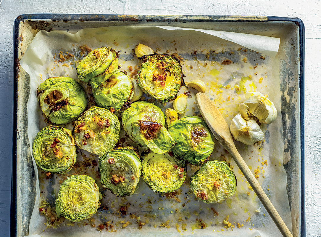 Crispy roasted baby cabbages with Parmesan and pancetta Woolworths TASTE