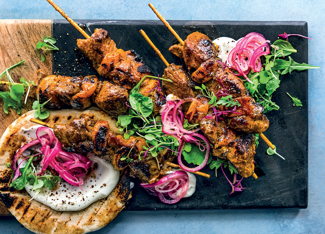 Try these easy grilled lamb kebab pitas this weekend