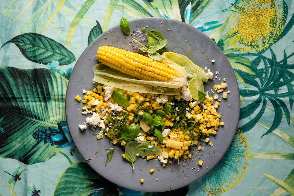 Mielie, basil, mint, lime and feta salad | Woolworths TASTE