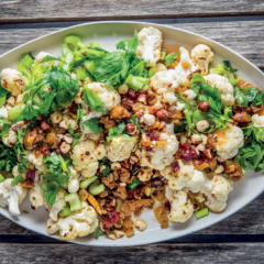 Chargrilled cauliflower with hazelnuts and celery