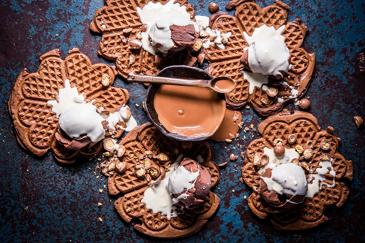 Chocolate recipes: waffles