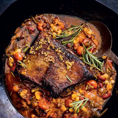 Slow-roasted brisket and smoky beans