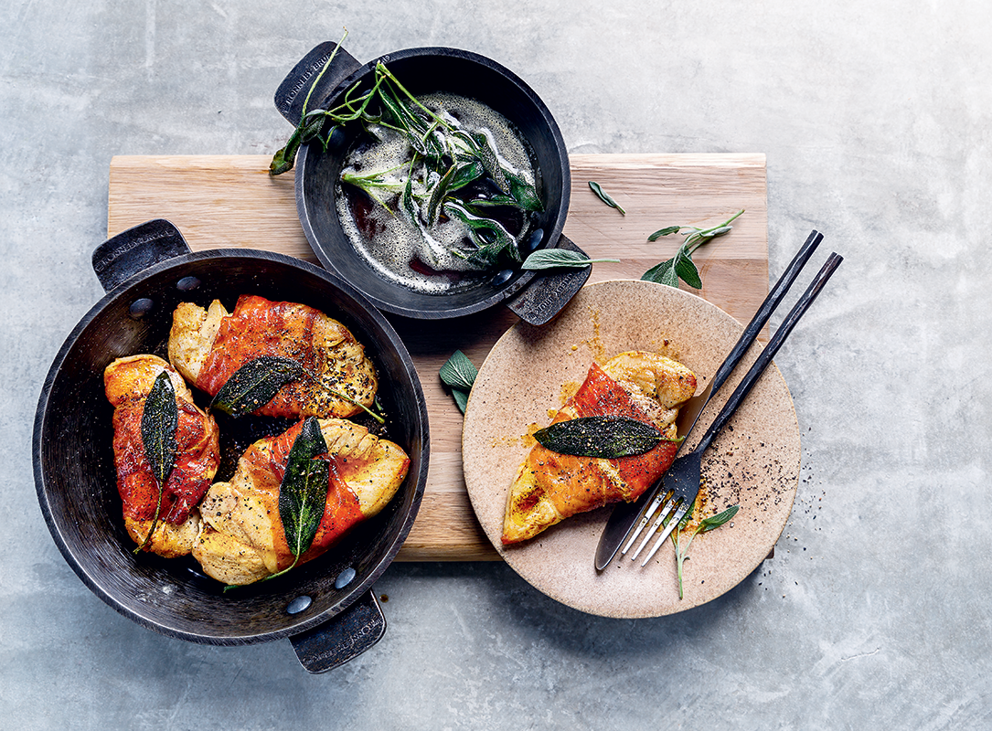 Sageandparma ham saltimbocca