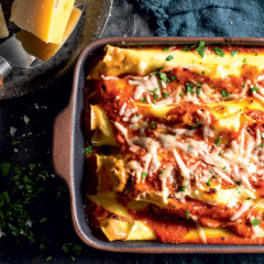 Three-cheese cannelloni