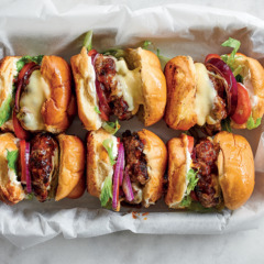 BBQ beef sliders with cheese
