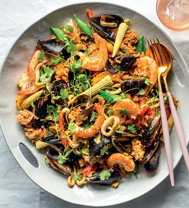 mexican-style-chorizo-and-seafood-paella-recipe