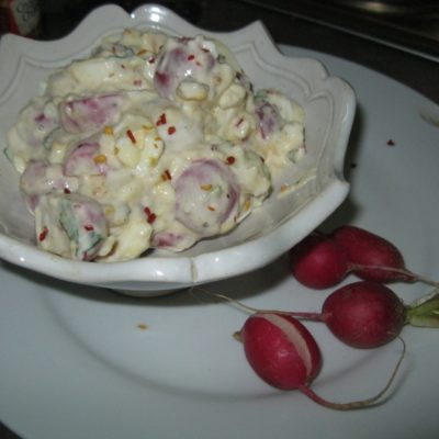 Radish mock potato salad