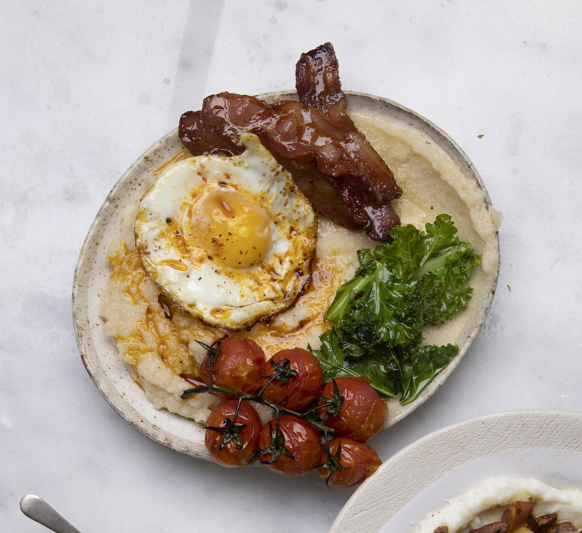 Bacon and egg mielie pap | Woolworths TASTE